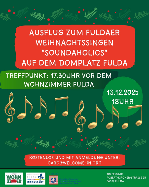Ausflug zum Fuldaer Weihnachtssingen "Soundaholics"