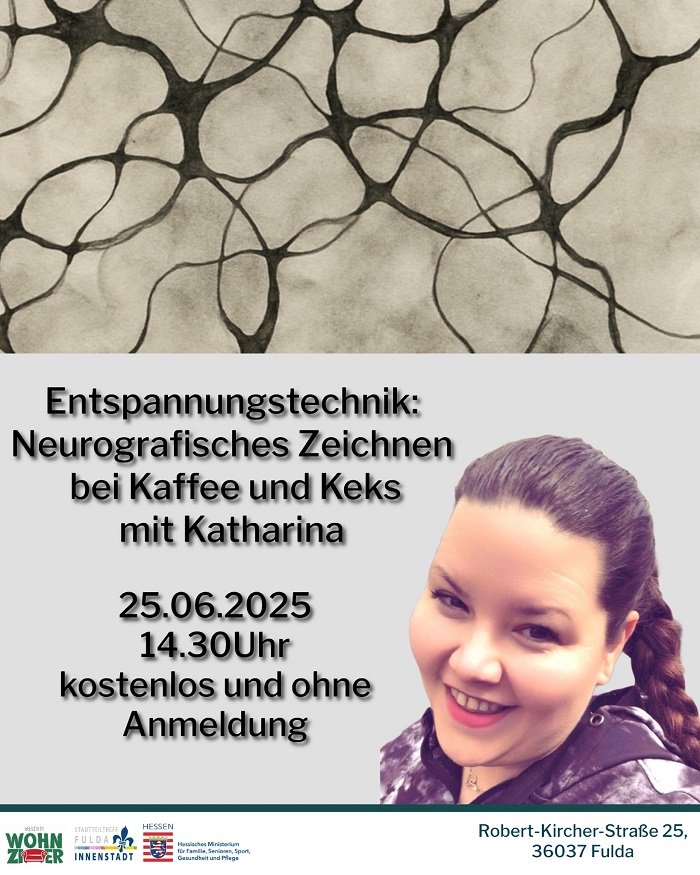 Entspannungstechniken: Neurografisches Zeichnen bei Kaffee und Keks mit Katharina