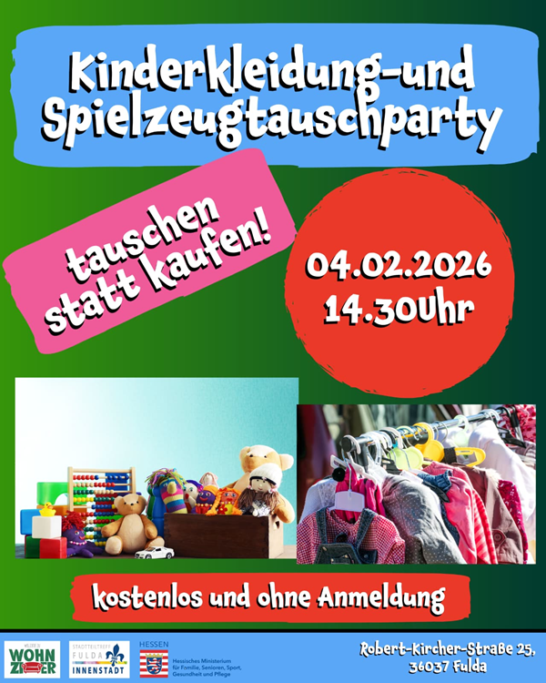 Kinderkleidung-und Spielzeugtauschparty