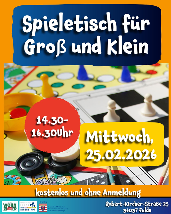 Spieletisch für Groß & Klein 