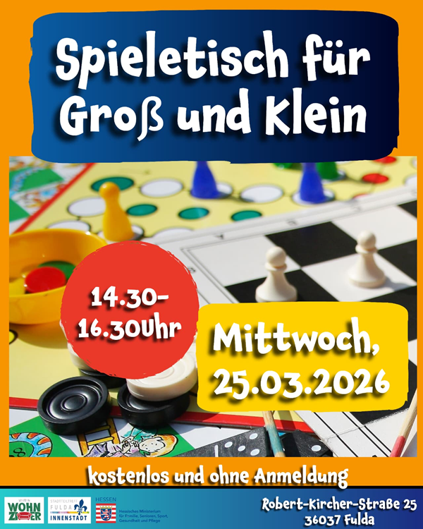 Spieletisch für Groß und Klein