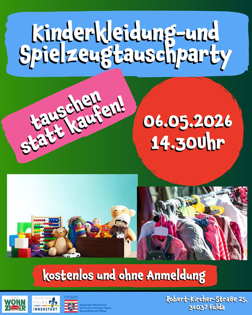 Kinderkleidung-und Spielzeugtauschparty