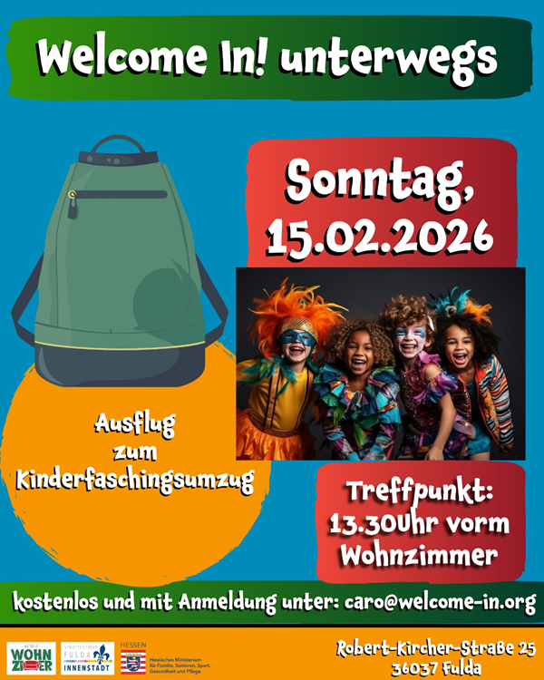 Welcome In! unterwegs- Ausflug zum Kinderfaschingsumzug