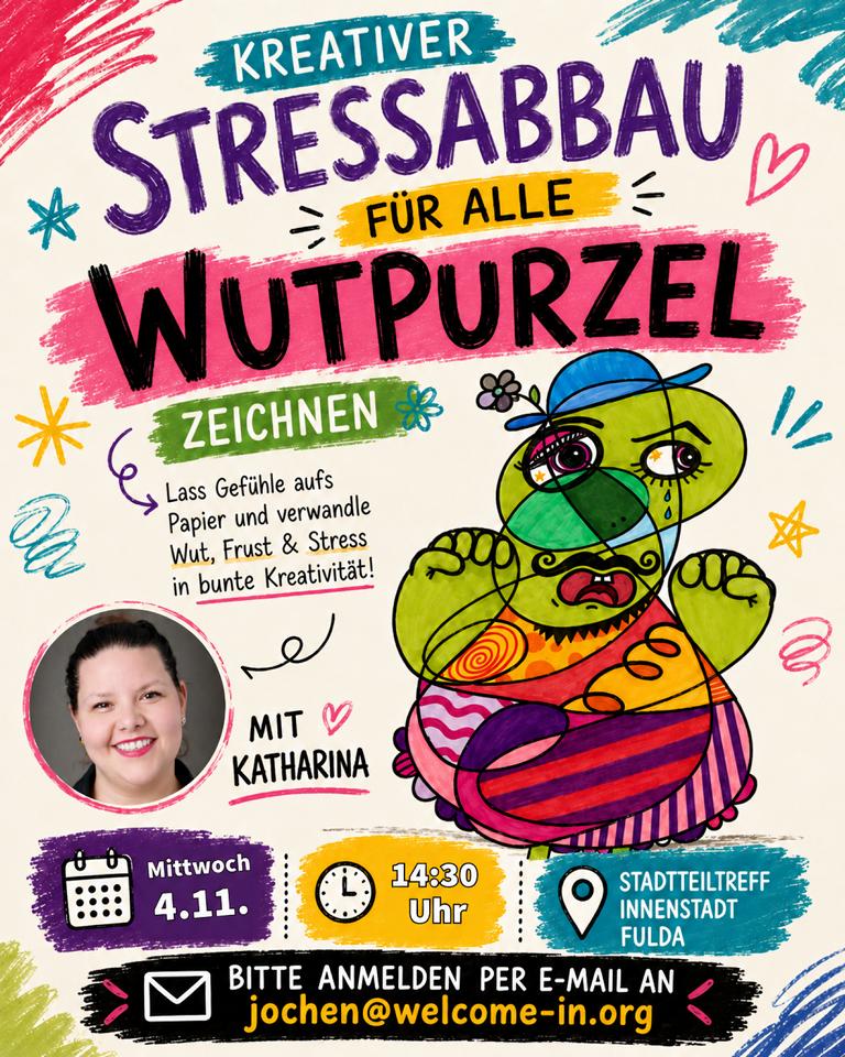 Stressabbau für Alle - Wutpurzel zeichnen