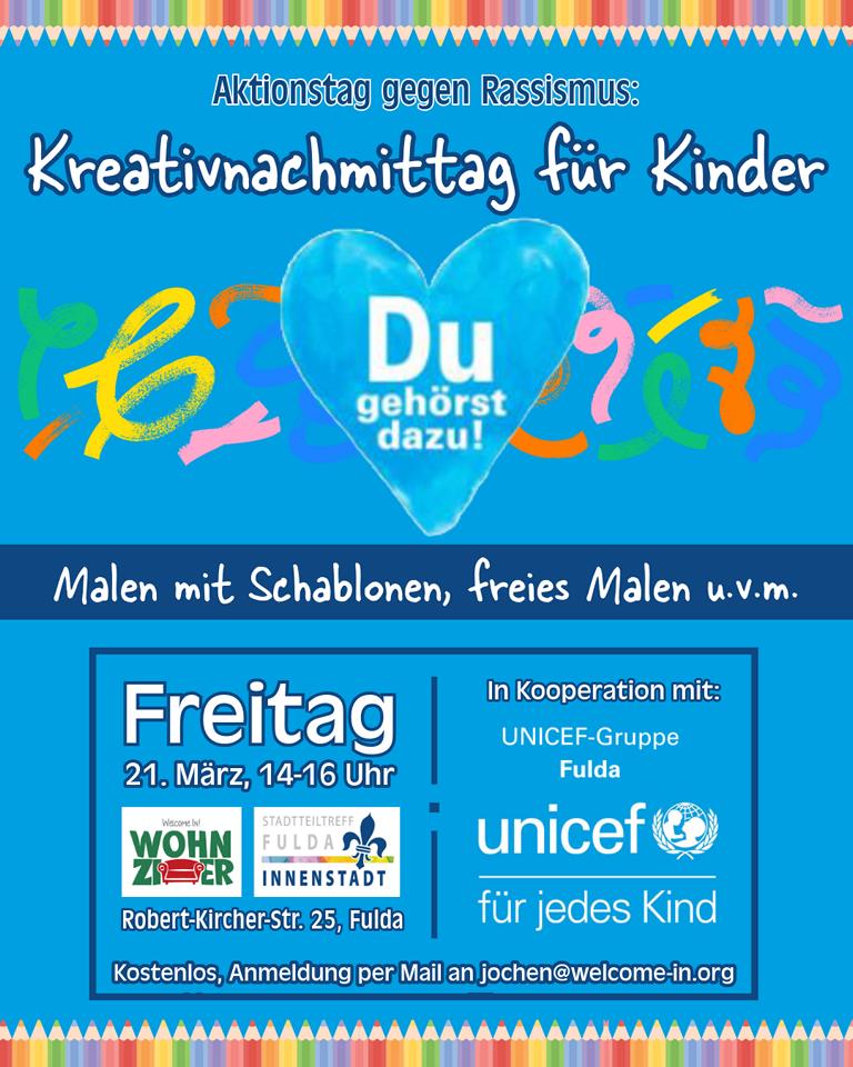 Tag gegen Rassismus - Kreativnachmittag für Kinder