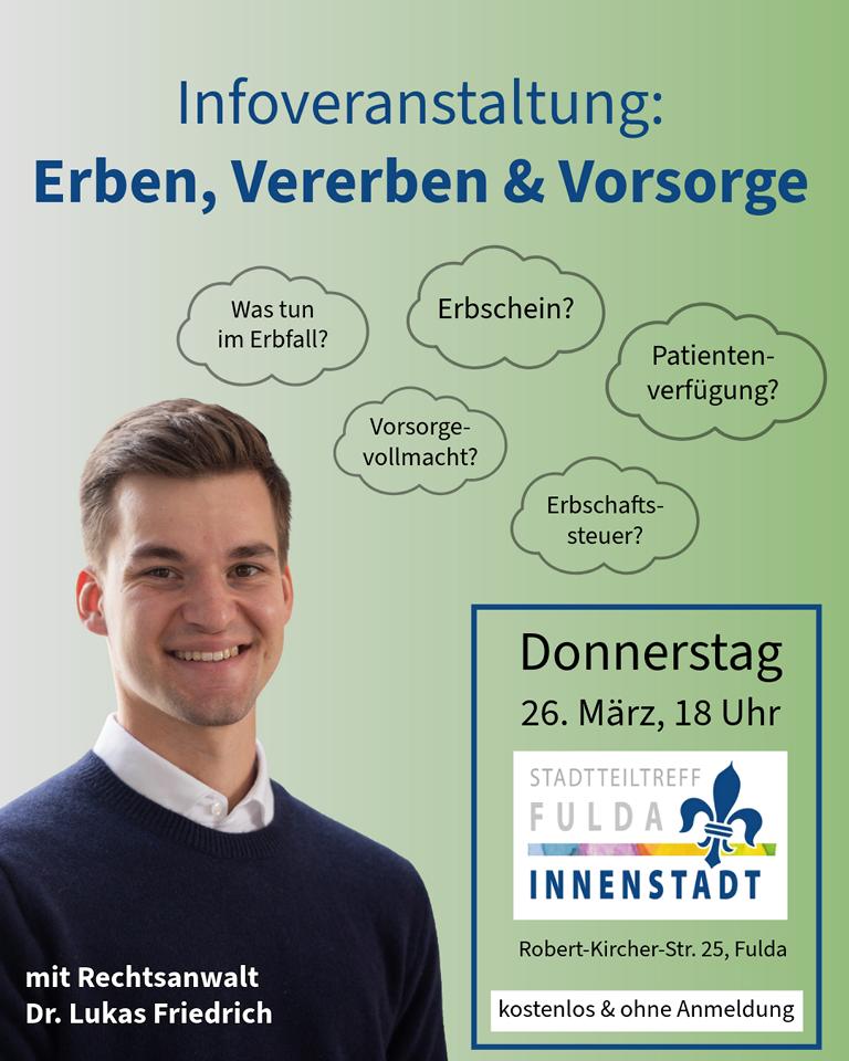 Inforveranstaltung: Erben, Vererben & Vorsorge