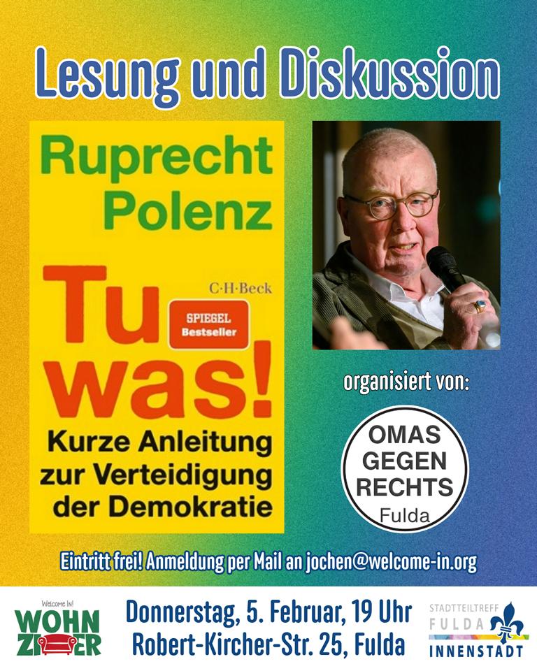 "Tu was!" Lesung und Diskussion mit Ruprecht Polenz
