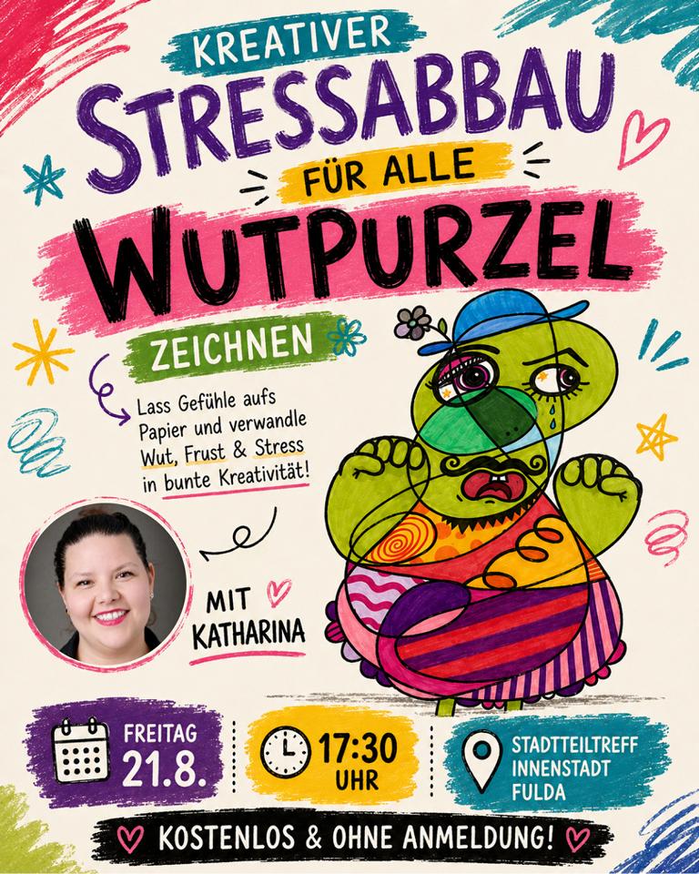 Stressabbau für Alle - Wutpurzel zeichnen