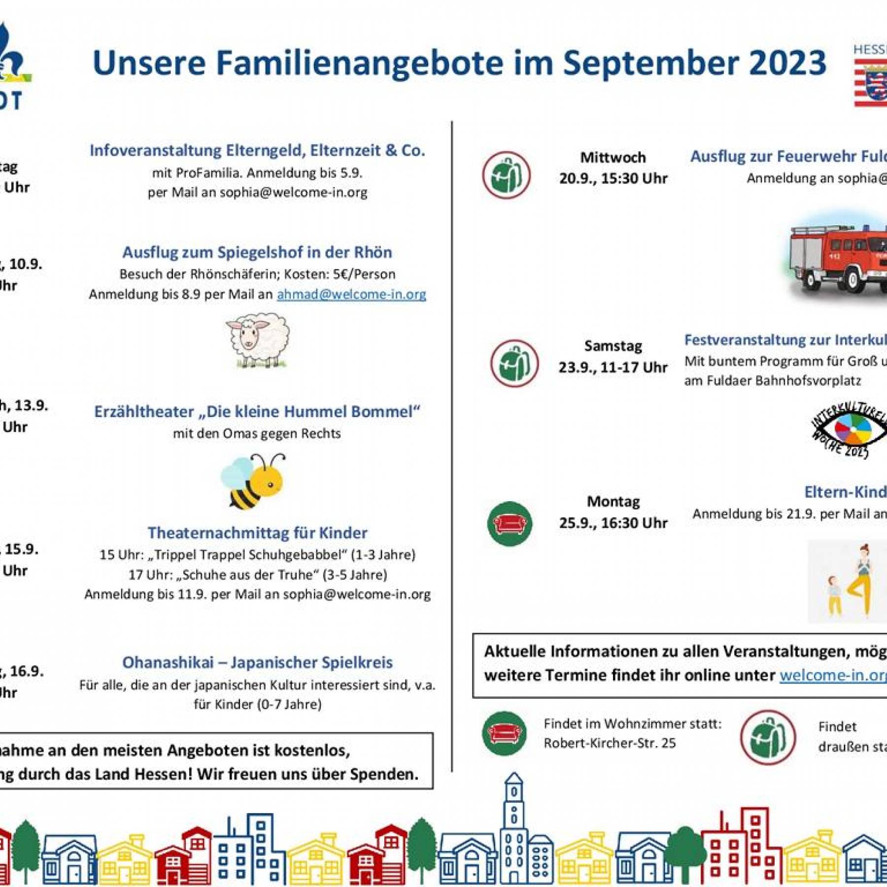 Unsere Familienangebote im September