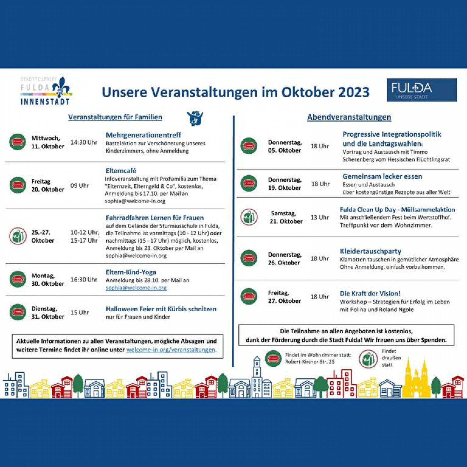 Das Oktober-Programm im Stadtteiltreff ist da!