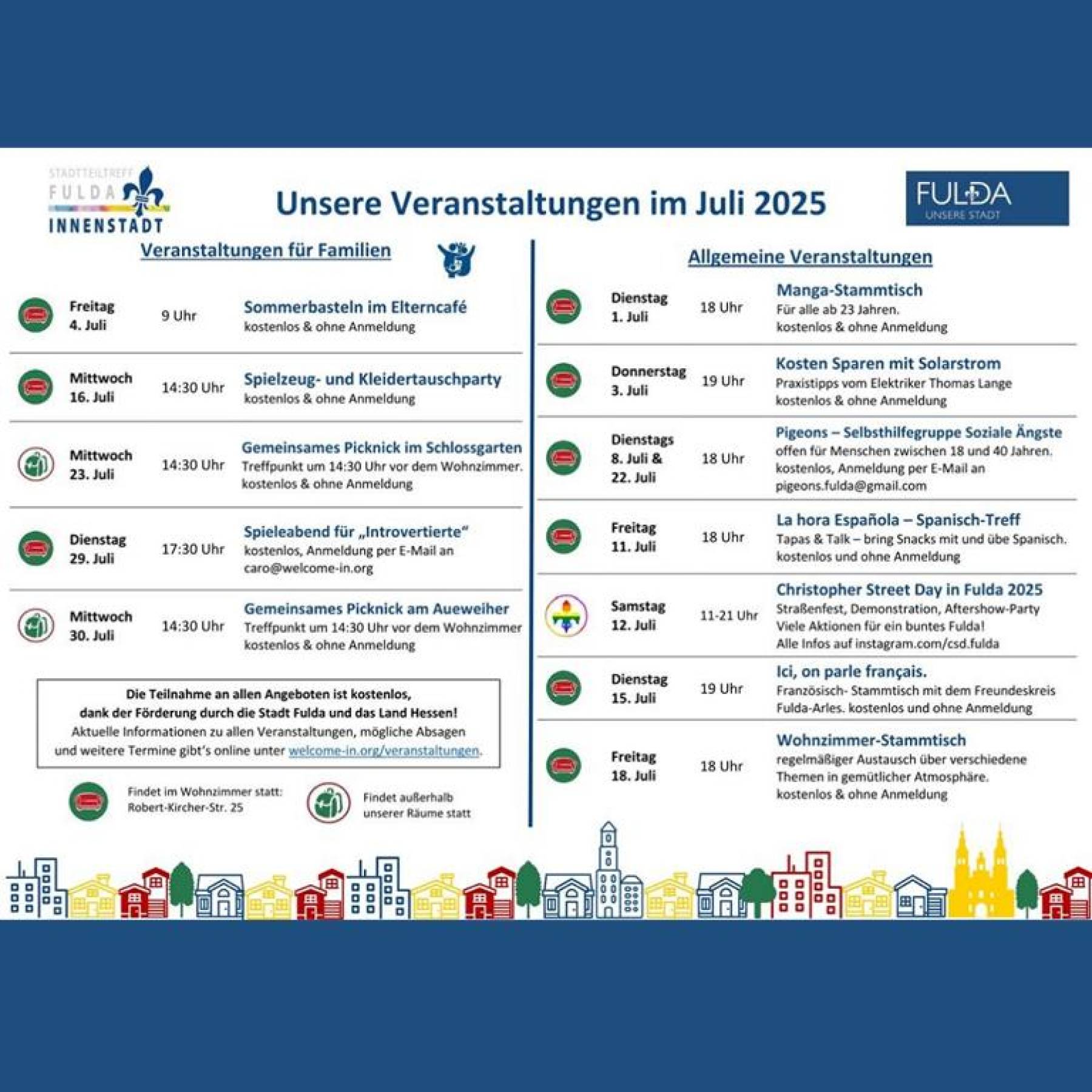 Unser Programm im Juli ist da