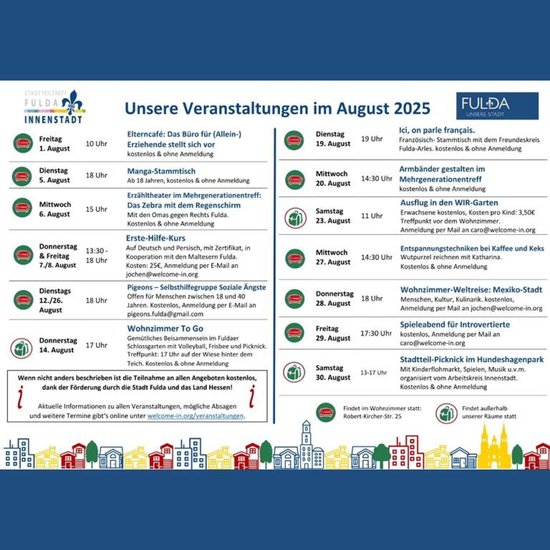 Unser Programm im August ist da