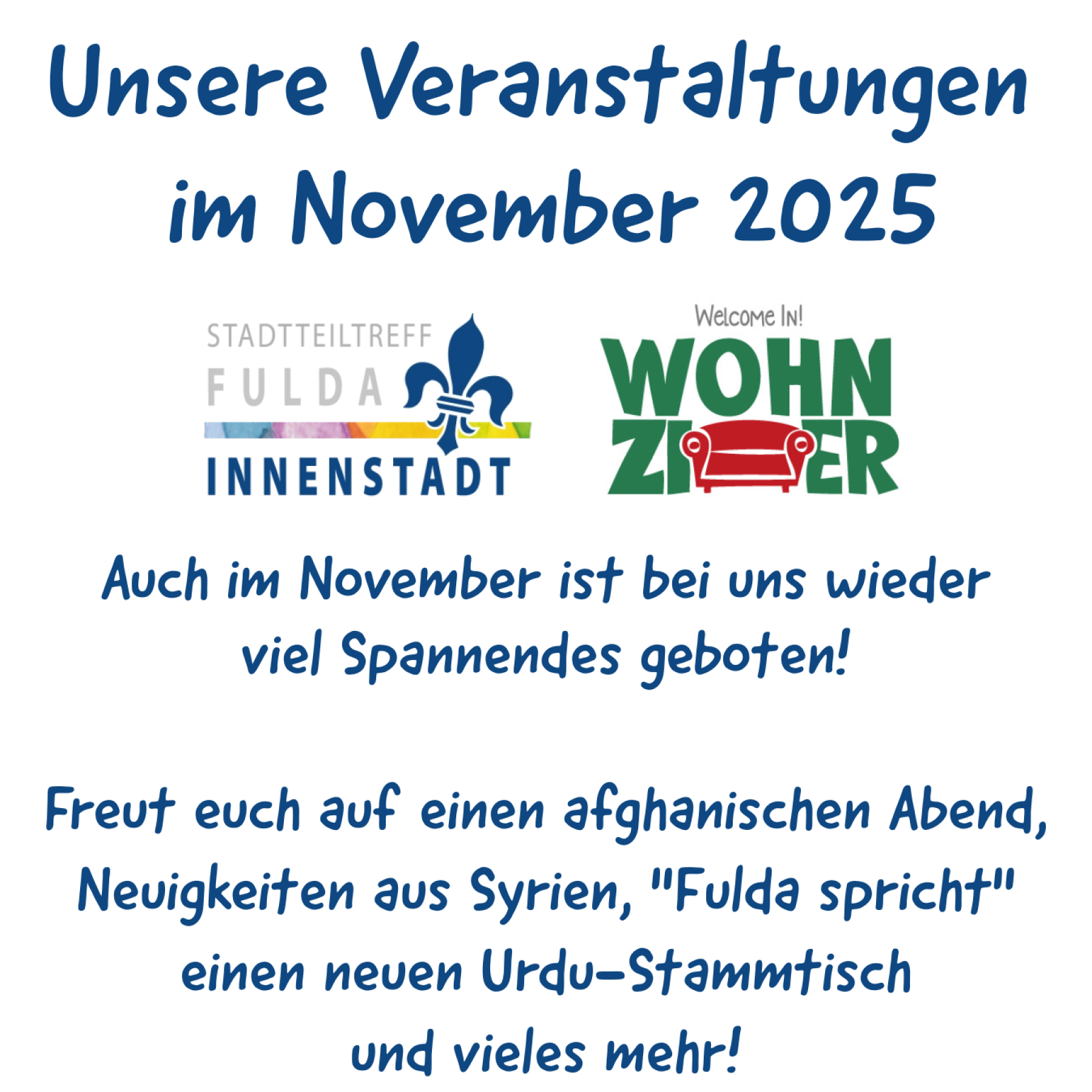 Unser Programm im November ist da!