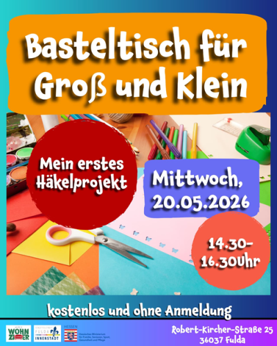 Basteltisch für Groß und Klein mit Bazla