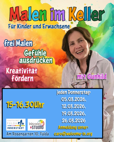 Malen im Keller mit Gunhild