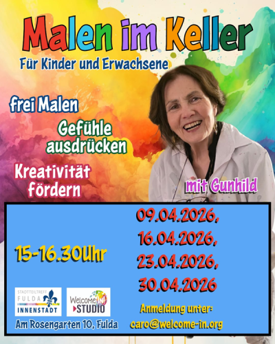 Malen im Keller mit Gunhild