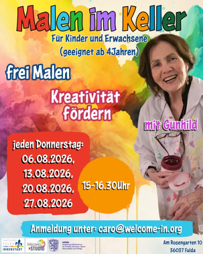 Malen im Keller mit Gunhild