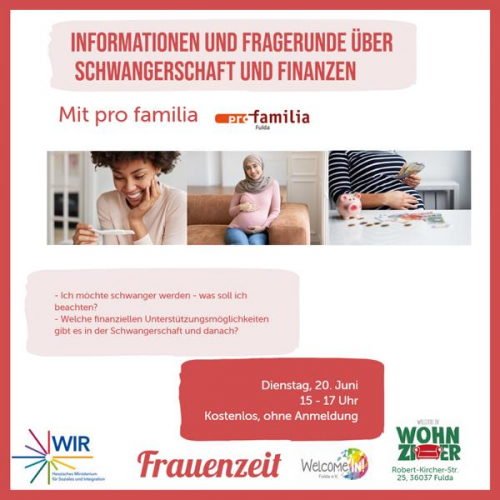 Informationen und Fragerunde über Schwangerschaft und Finanzen