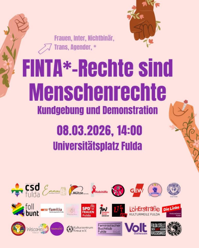 Kundgebung und Demo: FINTA-Rechte sind Menschenrechte