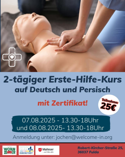 Erste Hilfe Kurs auf Deutsch & Persisch